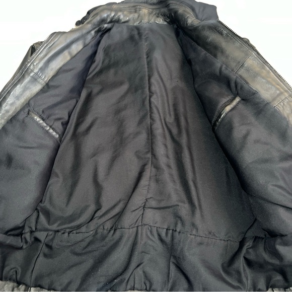 Vintage 80s Black  Leather Patchwork Western Jacket Black Women's M Tassel Retro - Picture 10 of 13